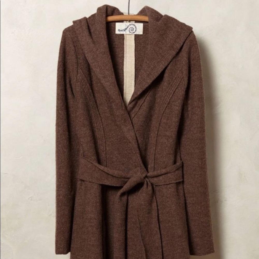 Anthropologie Rosie Neira Boiled Wool Warp Large